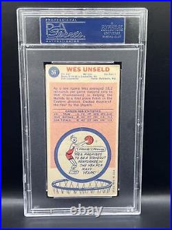 Wes Unseld 1969 Topps RC Rookie 69 ROY Inscribed PSA DNA Auto #56