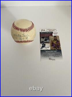 Whitey Ford Autograph Signed Gene Budig AL Baseball Inscribed HOF Yankees JSA