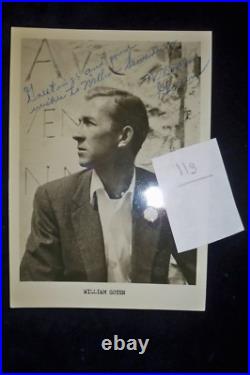 William Goyen Signed Inscribed Photo 5 x 7 Original Autograph