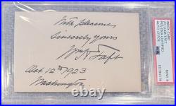 William Taft 27th President Signed & Inscribed 1923 PSA/DNA Mint 9 Autograph