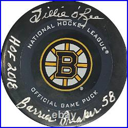 Willie O'Ree HOF 2018, Barrier Breaker 58 Autographed Boston Bruins Official P