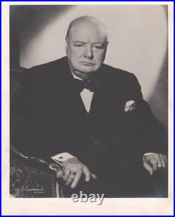 Winston S Churchill Magnificent Photograph Signed Inscribed to Pearl S Buck