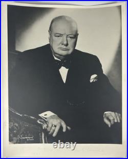 Winston S Churchill Magnificent Photograph Signed Inscribed to Pearl S Buck