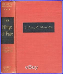 Winston S. Churchill Signed Hinge of Fate First Edition Won Nobel Prize