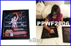 Wwe Asuka Hand Signed Royal Rumble Inscribed Autographed Plaque With Proof & Coa