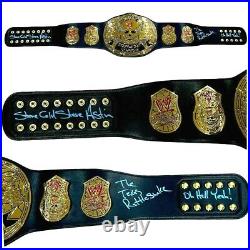 Wwe Stone Cold Hand Signed Inscribed Smoking Skull Belt With Beckett Witness Coa