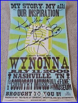 Wynonna Judd AUTOGRAPH SIGNED 22x13 2009 Heavy Cardstock Poster Inscribed Naomi