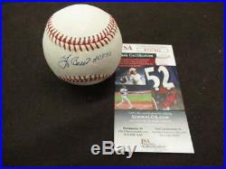 Yogi Berra Signed Auto Autograph Omlb Baseball Inscribed Hof 72 Jsa Coa Bb846