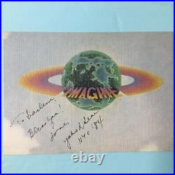 Yoko Ono Lennon & Sean Lennon Autographed & Inscribed Imagine Card Pc879
