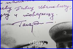 Yuri Gagarin Signed and Inscribed Photo Very Good Condition